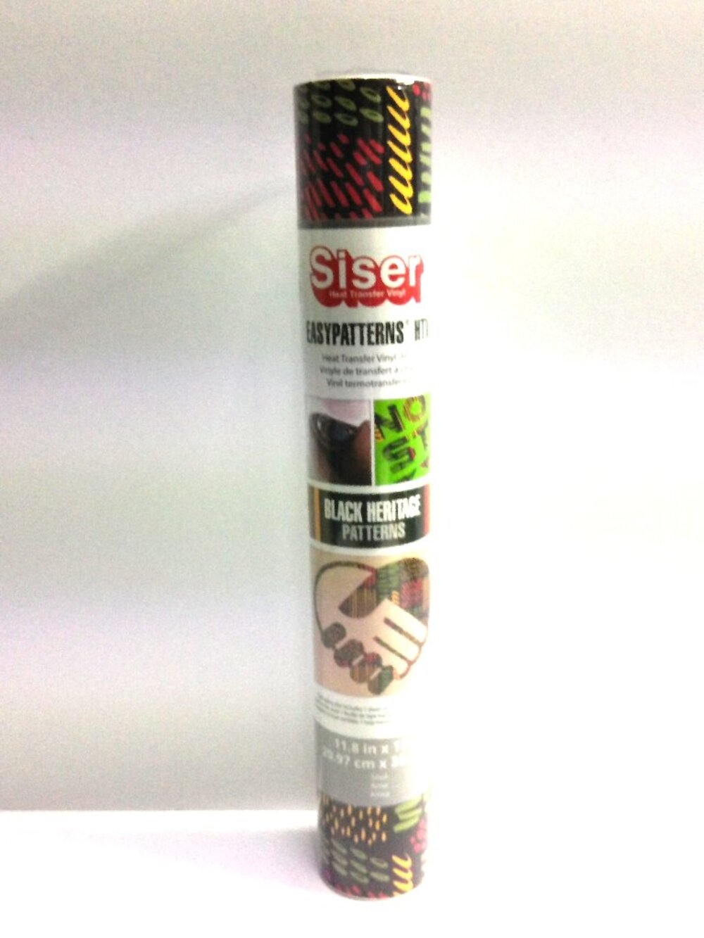 Siser Black Heritage Soul Pattern Heat Transfer Vinyl Sheet HTV 11.8 x 15" New